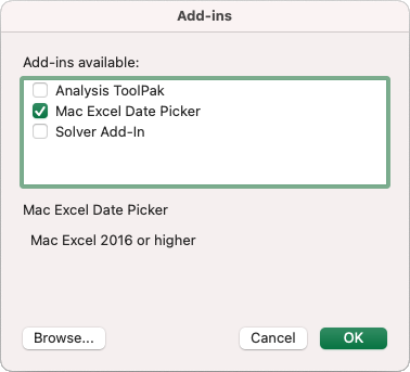 do a t-test excel for mac